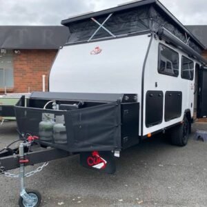 2024 CUB H16 Hybrid 16' Pop Top with Outdoor Kitchen - Rear Door