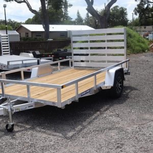 2025 7x12 Aluminum Tube Top Utility Trailer – 3K Single Axle, Fold-Flat Ramp
