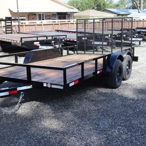 2025 7x14 Heavy Duty Tandem Axle Utility Trailer – 7K, Dexter Axles, Black