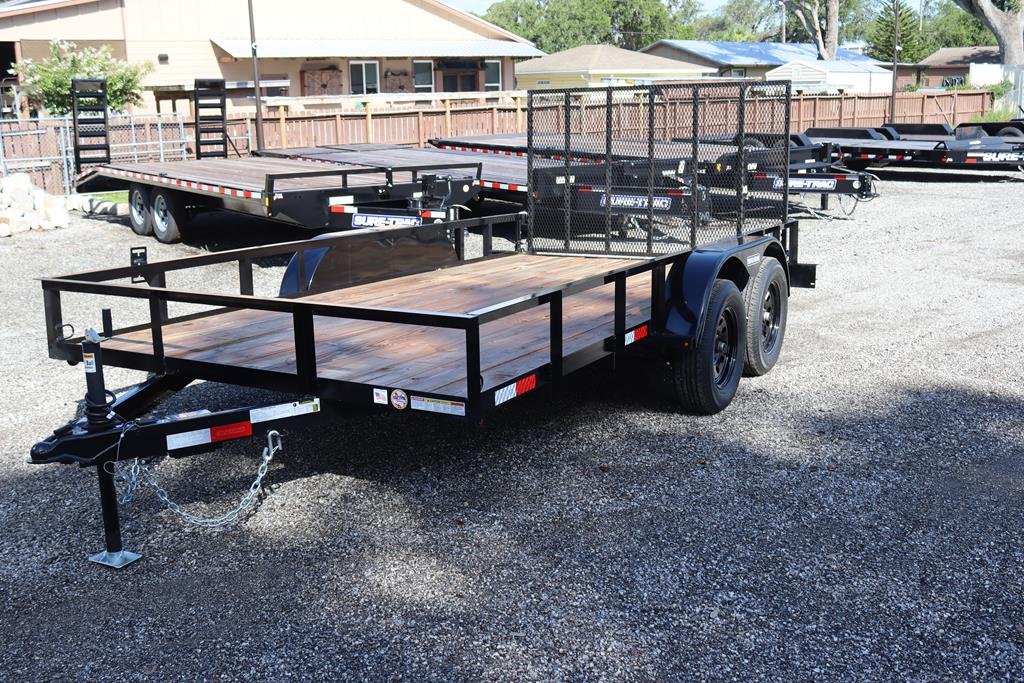 2025 7x14 Heavy Duty Tandem Axle Utility Trailer – 7K, Dexter Axles, Black
