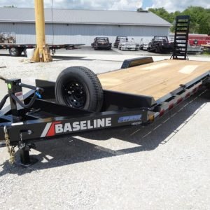 2025 Baseline HEQ207 82"x 22' 14k Equipment Trailer With Flip-Knee Ramps Stock #301356 - Spencer Trailers