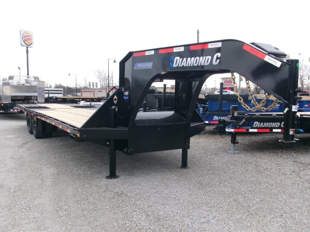 2025 Diamond C FMAX212 HDT 102"x 32' 25.9k Hydraulic Dovetail Equipment Trailer Stock #297842 Goose Neck Trailer - Spencer Trailers