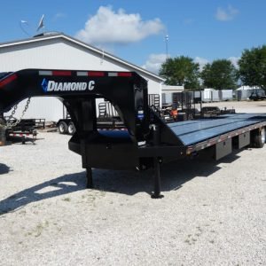 2025 Diamond C FMAX212 HDT 102"x 35' 25.9k Hydraulic Dovetail Equipment Trailer Stock With Aluma-Trax Flooring Stock #302919 Goose Neck Trailers -...