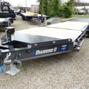 2025 Diamond C HDT208 80″x 22′ 18k Pintle Ring Hitch Split-Deck Tilt Equipment Trailer Stock #299091 Tilt Trailer - Spencer Trailers
