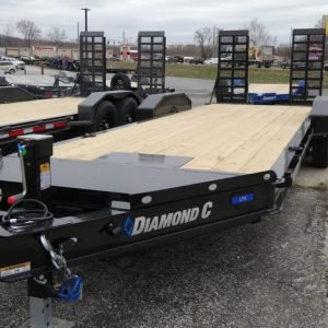 2025 Diamond C LPX207 82"x 22' 14.9k Equipment Trailer With HD Flip-Knee Ramps Stock #298201 - Spencer Trailers