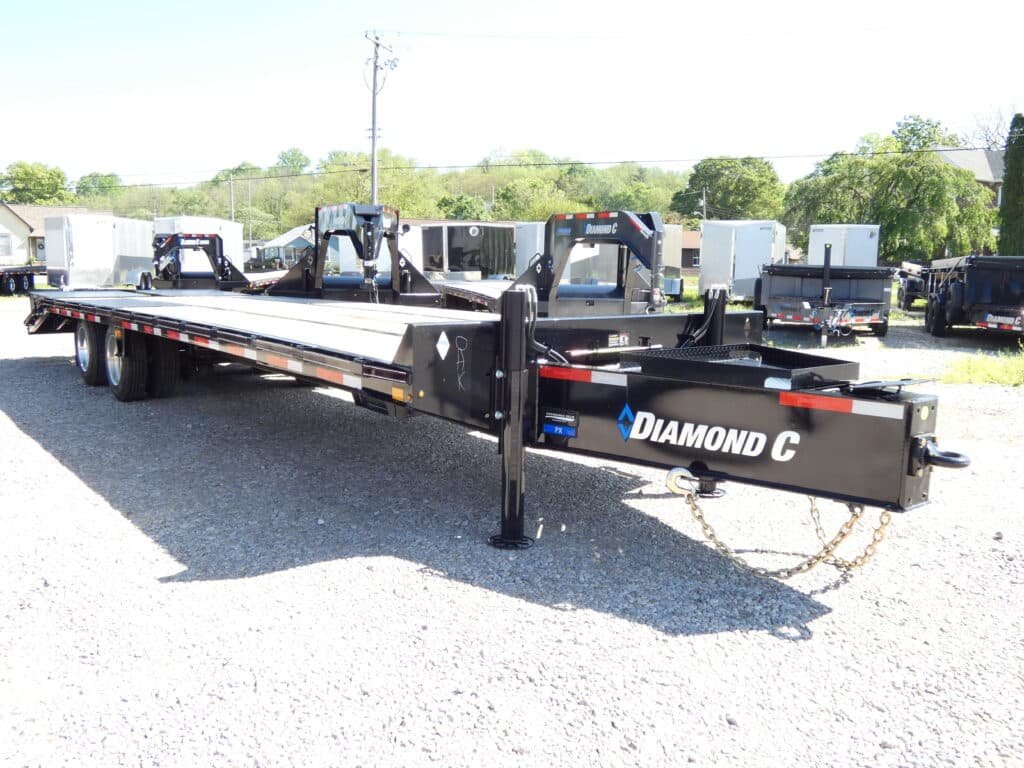 2025 Diamond C PX212 102"x 30' 25.9k Pintle Ring Hitch Equipment Trailer With MAX Ramps Stock#299813 - Spencer Trailers