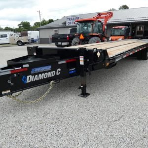 2025 Diamond C PX212 102"x 30' 25.9k Pintle Ring Hitch Equipment Trailer With MAX Ramps Stock #299648 - Spencer Trailers