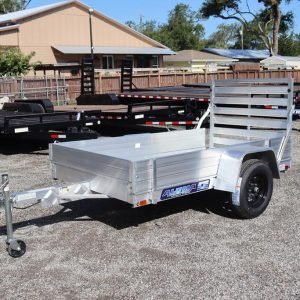 2026 Aluma 4.5x8 Aluminum Utility Trailer – Solid Side Kit – Single Axle