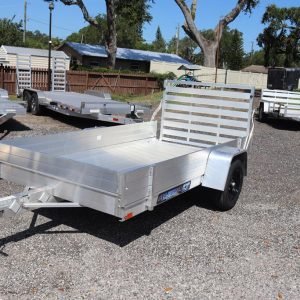 2026 Aluma 5’3” x 10’ Aluminum Utility Trailer – Solid Sides – Single Axle – VIN 305756