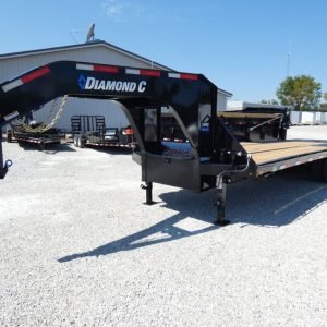 2026 Diamond C FMAX212 102"x 25' 25.9k Equipment Trailer With MAX Ramps, Stock #305054 Gooseneck Trailer - Spencer Trailers