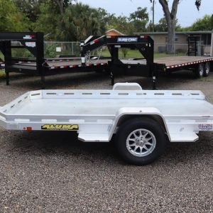 6" X 12' (77.5" x 145") 2026 SA Aluminum Utility Heavy Tilt Slotted Trailer