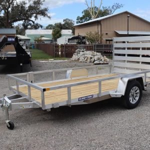 6x12 Aluminum Tube Top Utility Trailer with Stake Pockets