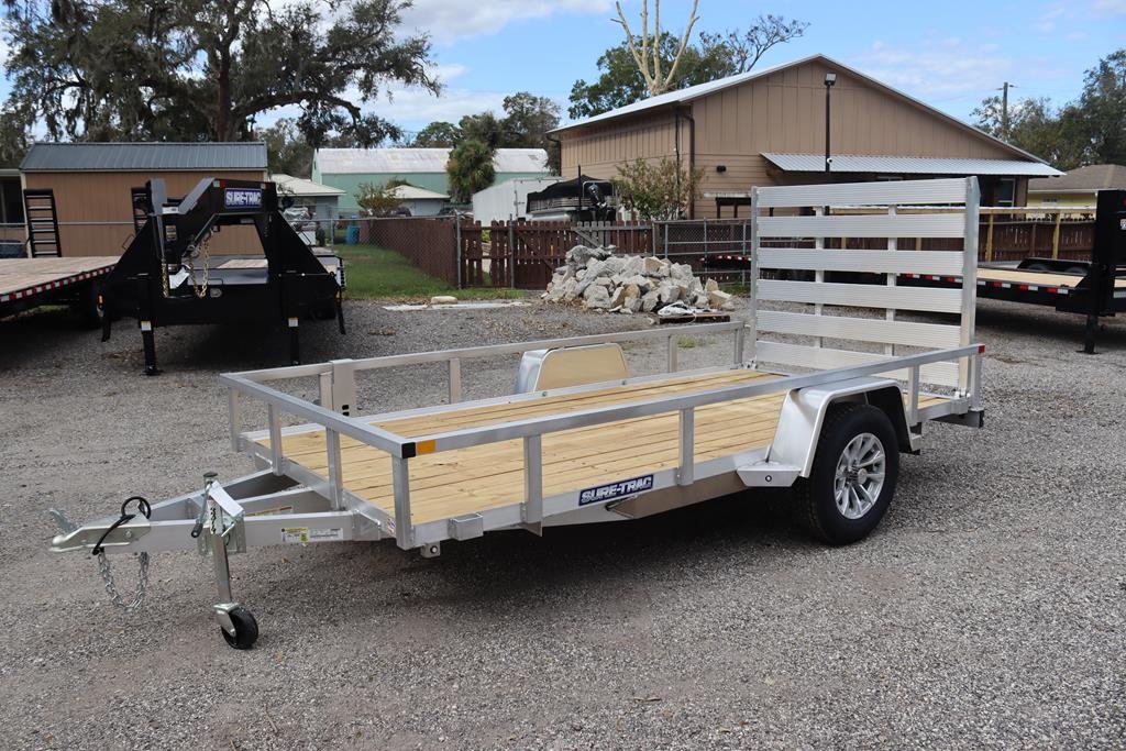 6x12 Aluminum Tube Top Utility Trailer with Stake Pockets