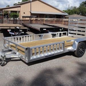 7x14 Aluminum Tube Top ATV Utility Trailer with Side Ramps