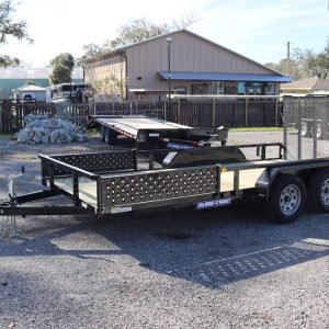 7x16 Tube Top ATV Utility Trailer with Side Ramps