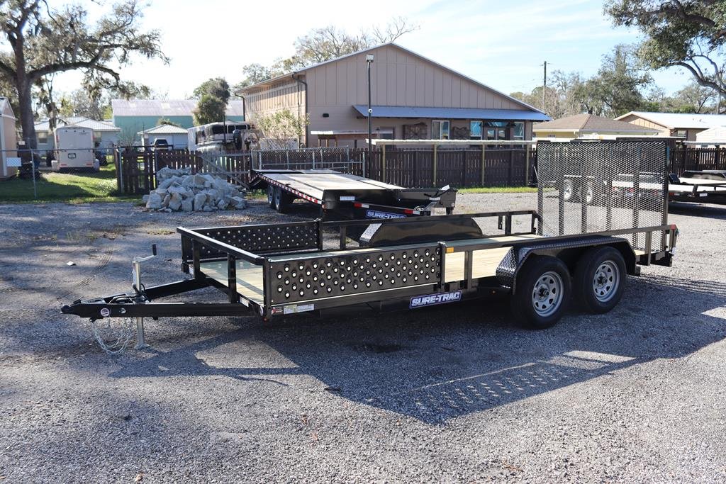 7x16 Tube Top ATV Utility Trailer with Side Ramps
