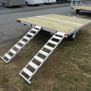 Cargo Pro 8 x 9 Aluminum (2) Place ATV Trailer - Aluminum Ramps