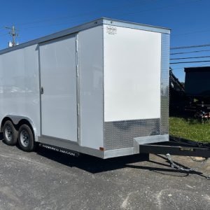 Covered Wagon 8.5 x 16 Enclosed Car Trailer - Spare Tire