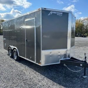 Homesteader 8.5 x 16 V-Nose Enclosed Car Hauler - 10K GVW