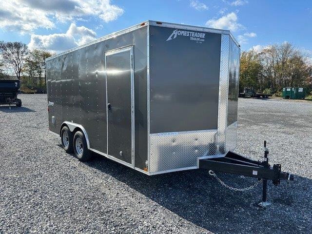 Homesteader 8.5 x 16 V-Nose Enclosed Car Hauler - 10K GVW