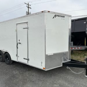 Homesteader 8.5 x 18 V-Nose Enclosed Car Hauler